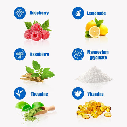 UltraCalm Cortisol Super Drink Packets, Sugar-Free, with Vitamin D, Raspberry Lemonade Electrolytes Powder Packets, 30 Sticks
