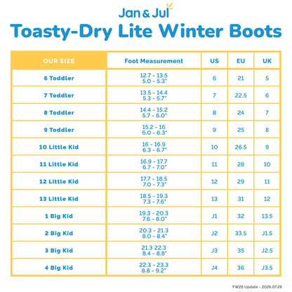 Jan & Jul Waterproof Winter Boots for Toddlers (Bear Cub, US 7) 🍁 All In One Marketplace Canada