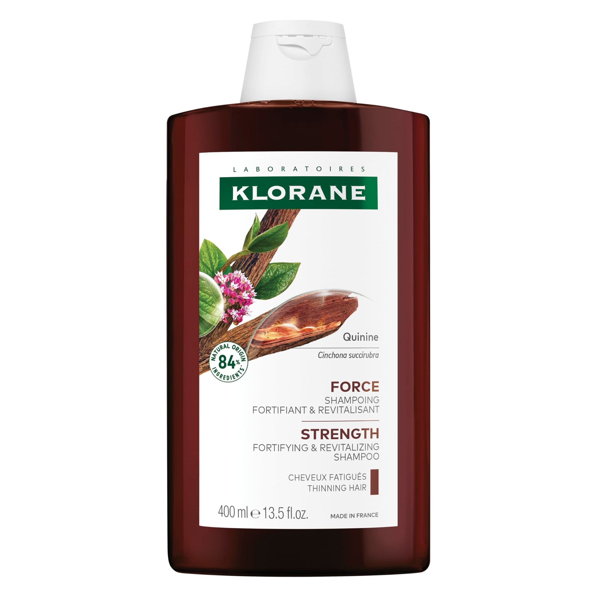 Klorane quinine fortifying shampoo for thin, tired hair, 400ml Klorane