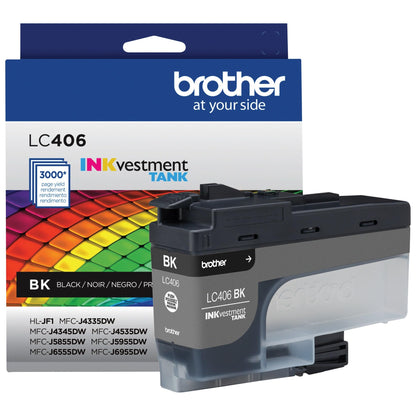 Brother Genuine LC406BKS Standard Yield Black Ink Cartridge, Original Ink Replacement Cartridge, Ink for Brother Inkjet Printers MFC-J4335DW, MFC-J4535DW, MFC-J5855DW 🍁 All In One Marketplace Canada