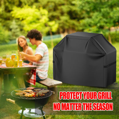 Grill Cover, 48 inch BBQ Gas Grill Cover Waterproof Weather Resistant, UV and Fade Resistant, UV Resistant Material for Weber Char-Broil Nexgrill Grills and More, Black