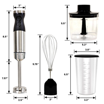 Kenmore Variable Speed Hand Blender Set with Food Chopper & Whisk