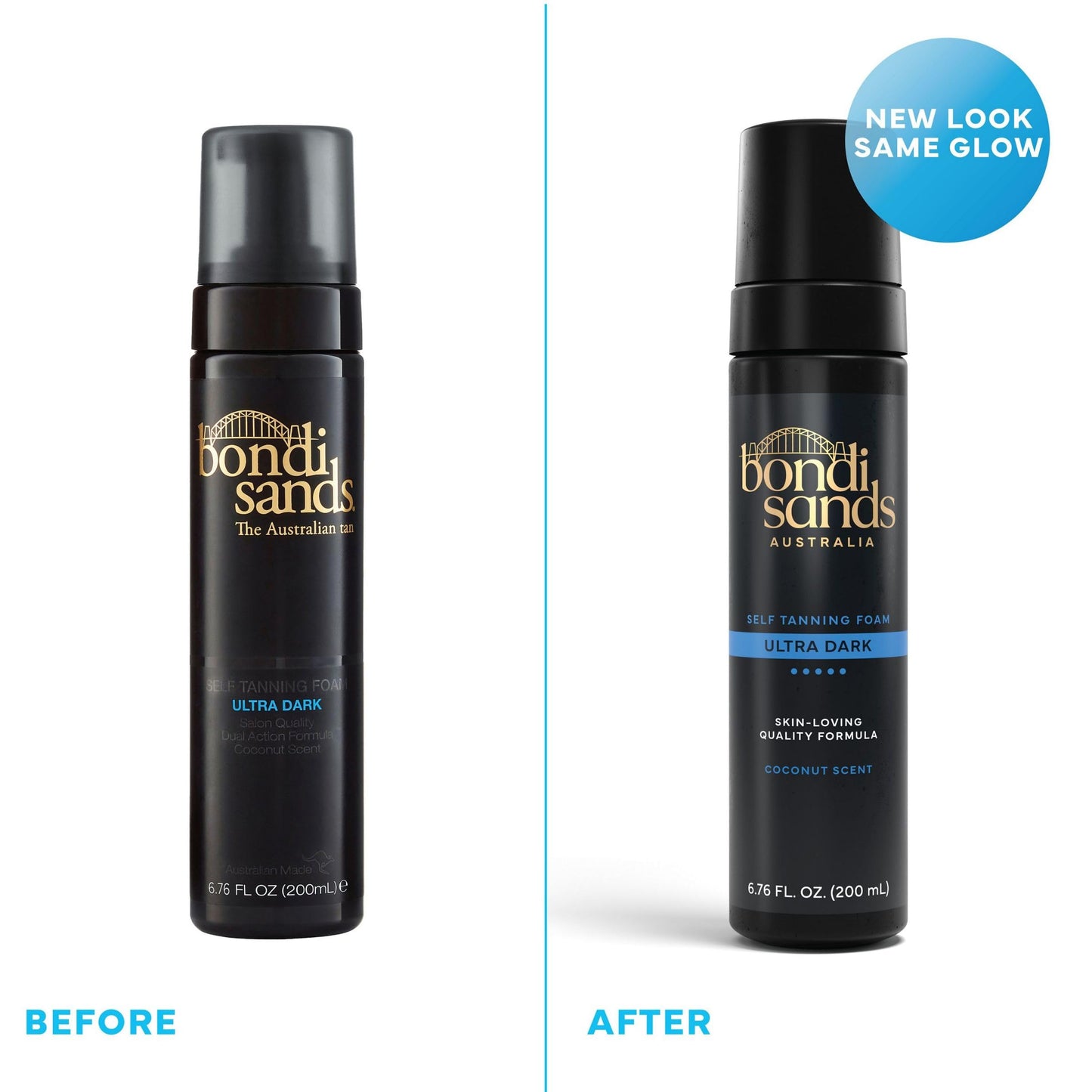Bondi Sands Self Tanning Foam Ultra Dark| Lightweight Self-Tanner Foam Enriched with Aloe Vera | Coconut scent | suitable for all skin types | Darkest Tan | Streak-Free | Never Orange (200 mL) Bondi Sands