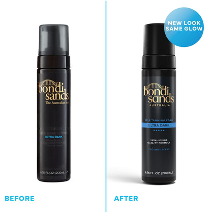 Bondi Sands Self Tanning Foam Ultra Dark| Lightweight Self-Tanner Foam Enriched with Aloe Vera | Coconut scent | suitable for all skin types | Darkest Tan | Streak-Free | Never Orange (200 mL) Bondi Sands