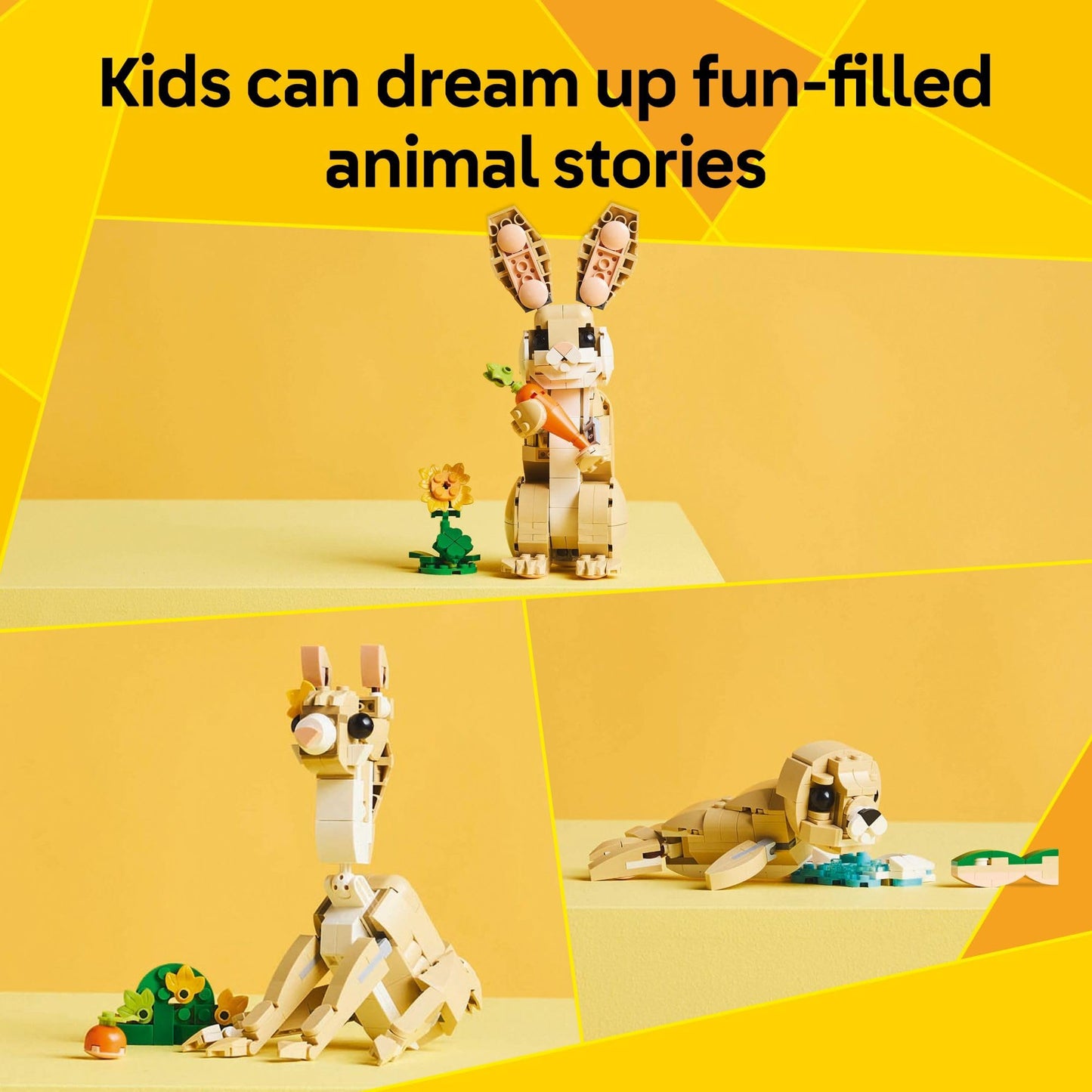 LEGO Creator 3 in 1 Cute Bunny Toy - Building Toy for Girls and Boys, Ages 8+ - Gift for Birthdays - W/ 3 Build Options, Bunny, Seal, or Llama - 31162 - Available at All In One Marketplace Canada