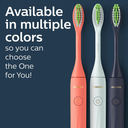 PHILIPS One By Sonicare Battery Toothbrush, Midnight, Hy1100/04, 1 Count 🍁 All In One Marketplace Canada