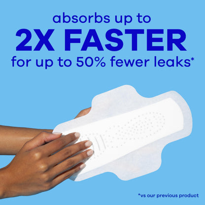 Always Infinity FlexFoam Pads for Women, Size 1, Regular Pad with Wings, Unscented, 108 Count
