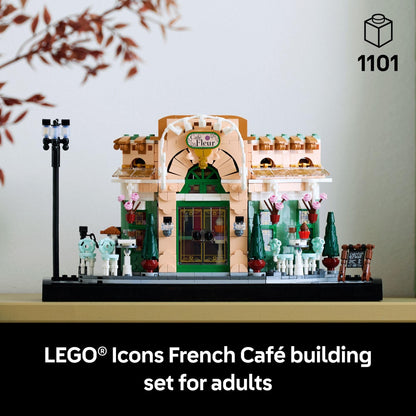 LEGO Icons French Café Paris Building Kit - DIY Set for Adults - Collectible Bedroom and Home Decor - Display for Home or Office - Gift for Wedding or Bride - 10362 LEGO