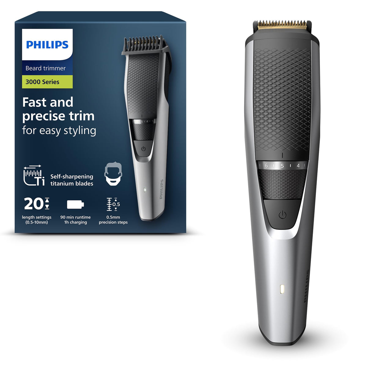 Philips 3000 Series Beard Trimmer, Grey