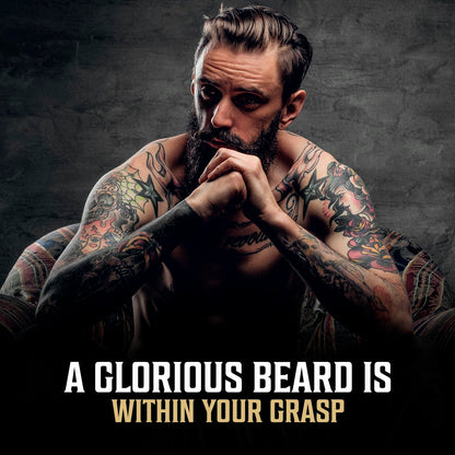 Viking Revolution - Beard Oil - All Natural Beard Oil Men with Argan Oil & Jojoba Oil - Softens, Smooths & Strengthens - Beard Conditioner - Gifts For Men - Spiced Vanilla - 30 ml - Available at All In One Marketplace Canada