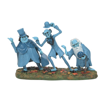 Figurine Department 56 Snow Village Halloween Disney The Haunted Mansion « Beware of Hitchhikers », 9,5 cm H x 5,5 cm L x 15,4 cm L, Multicolore