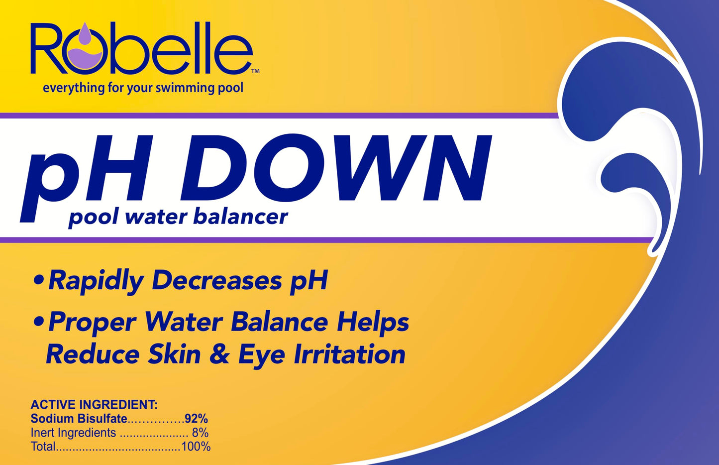 Robelle 6-Pounds Premium pH Down for Pools, Concentrated Sodium Bisulfate, Made in USA Robelle