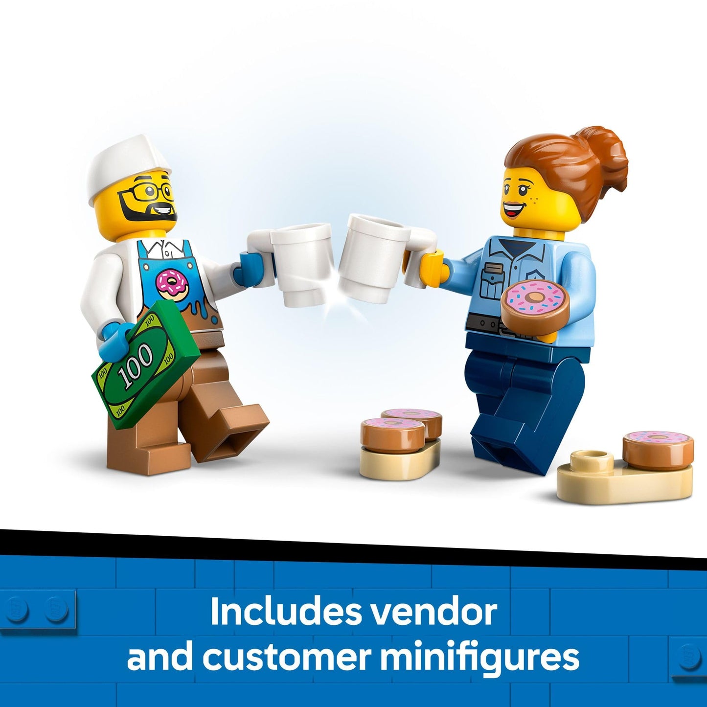LEGO City Donut Truck Toy - Building Toy for Kids, Boys and Girls, Ages 5+ - Mobile Donut Stand with 2 Minifigures and Other Accessories - Fun Gift Idea for Birthdays and Holidays - 60452 LEGO