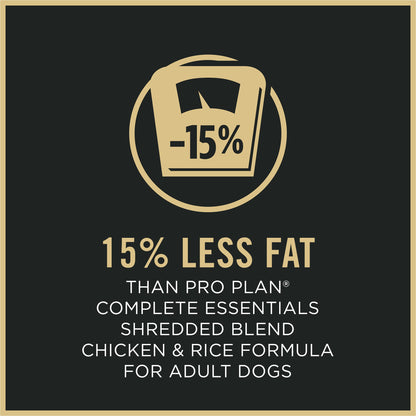 Purina Pro Plan Weight Management Dry Dog Food, Shredded Blend Chicken - 15.4 kg Bag Pro Plan