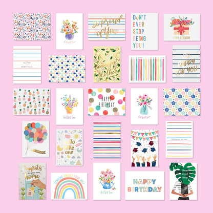 Sweetzer & Orange 100 All Occasion Cards & Envelopes Set - Greeting Notecards Assortment Box - Birthday Cards Bulk for Office, Thank You, Holiday, Blank Notecards & more – Organizer Box Included - Available at All In One Marketplace Canada