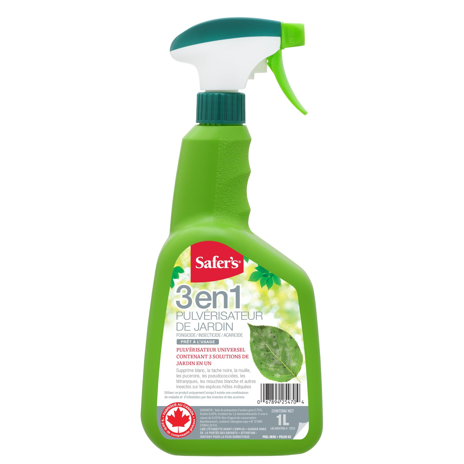 Safer's 3-in-1 Garden Spray 1L Ready-to-Use Spray 49-5470CAN6