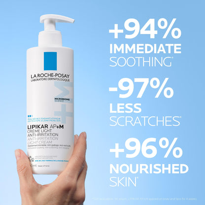 La Roche Posay Lipikar Baume Light AP+M, Body Lotion for Dry Skin, Lightweight Moisturizer with Shea Butter & Niacinamide for Body, Face & Hands, Fragrance Free, Recommended by Dermatologists, 400mL - Available at All In One Marketplace Canada