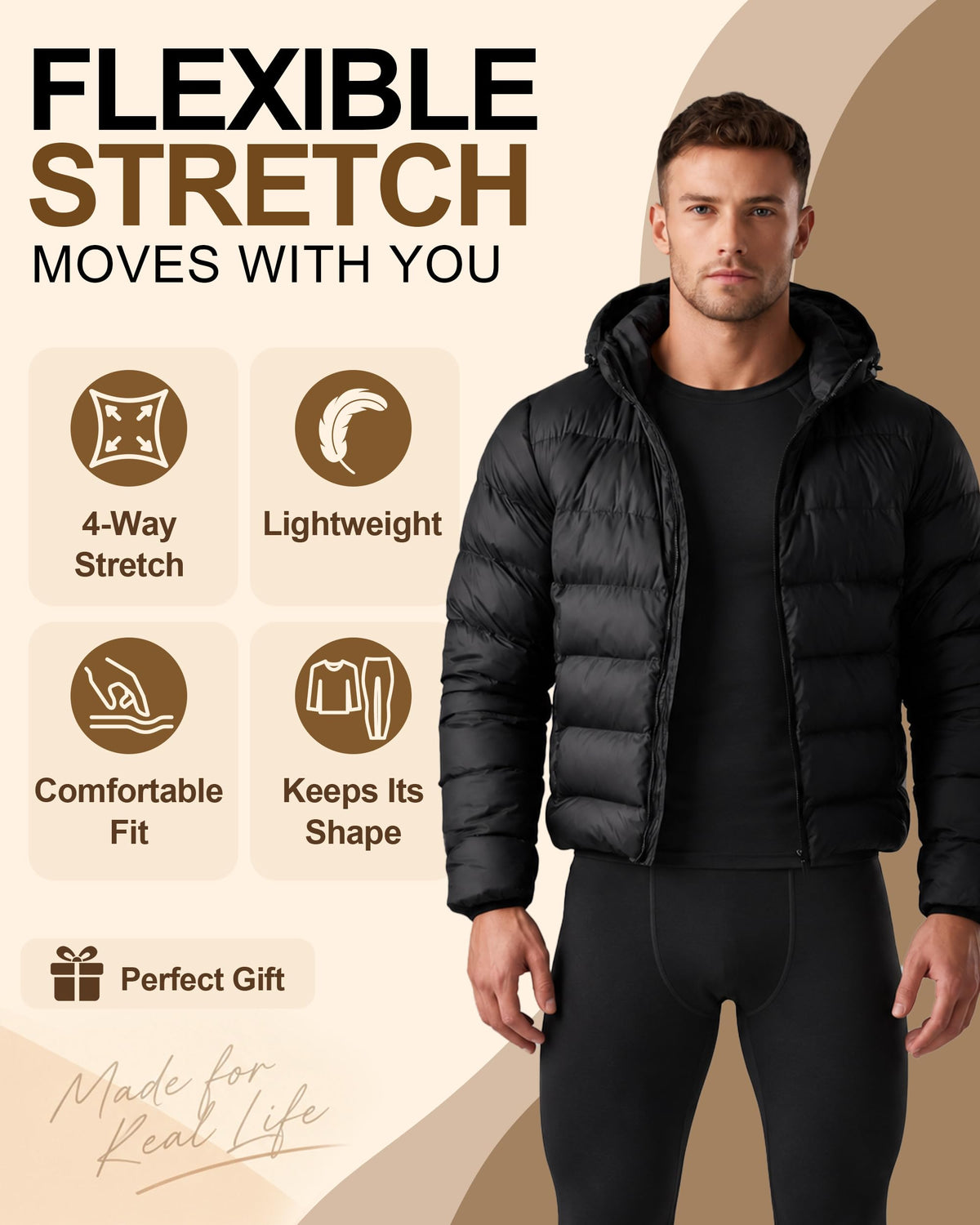 Roadbox Men's Thermal Underwear Set Fleece Lined Compression Long Johns 🍁 All In One Marketplace Canada