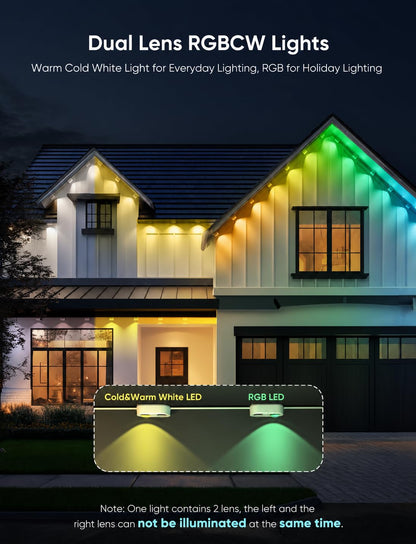 APPECK Permanent Outdoor Lights Pro, 200ft with 144 RGBCW Eaves Lights 🍁 All In One Marketplace Canada