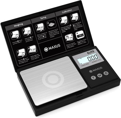 MAXUS Precision Pocket Scale 500g x 0.01g, Digital Gram Scale with Tray, Small Food Scale, Jewelry Scale, Ounces Grains Scale with Backlit LCD - Available at All In One Marketplace Canada