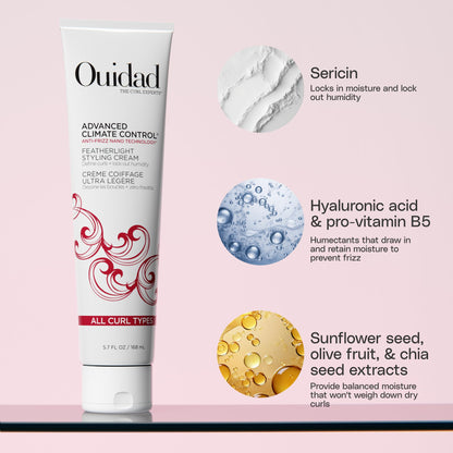 OUIDAD Advanced Climate Control Featherlight Styling Cream, 5.7 Fl Oz