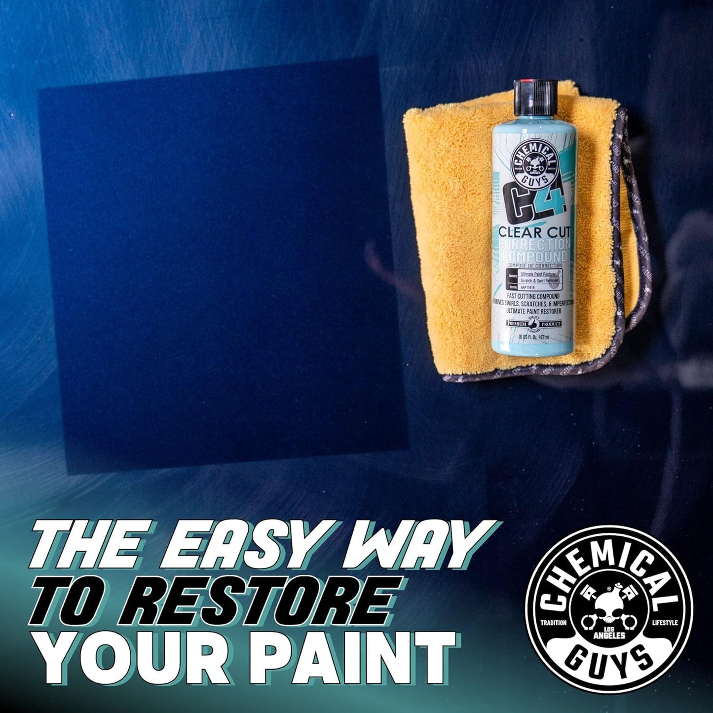 Chemical Guys C4 Clear Cut Correction Compound & P4 Precision Polish Kit (Safe for Cars, Trucks, SUVs, RVs, Motorcycles, & More) 2 x 473 ml Bottles 🍁 All In One Marketplace Canada