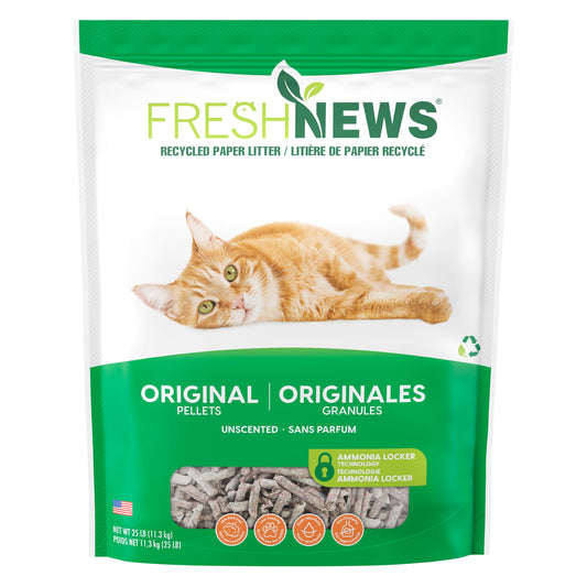 Fresh News Cat Litter, 25 Pounds, Beige
