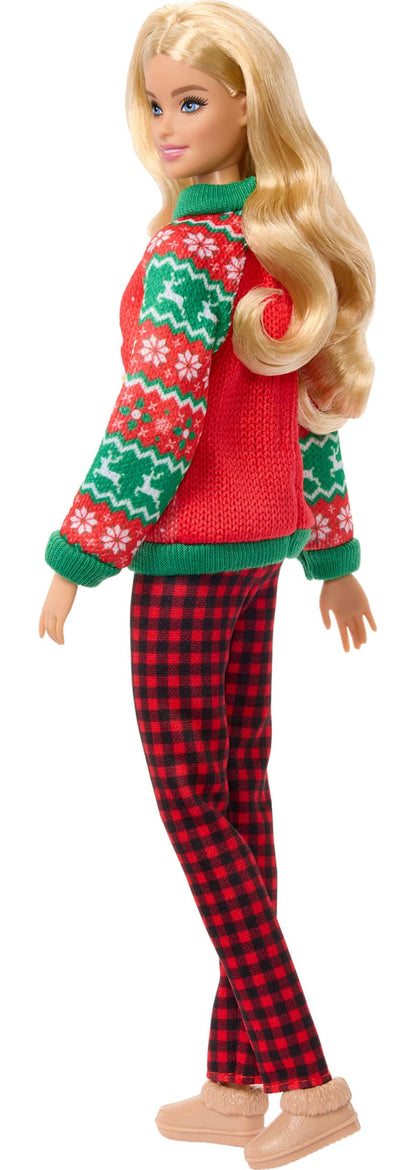 Barbie Holiday Sweater Doll with Long Blonde Hair 🍁 All In One Marketplace Canada