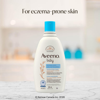Aveeno Baby Eczema Care Daily Moisturizing Body Cream for Dry, Itchy Skin, Natural Colloidal Oat & Vitamin B5, Hypoallergenic & ph-Balanced, No Added Steroids, Phthalates, Parabens or Fragrance, 330mL