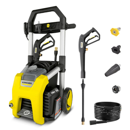 Kärcher K1700 Max 2125 PSI Electric Pressure Washer with 3 Spray Nozzles - Great for Cleaning Cars, Siding, Driveways, Fencing and More - 1.2 GPM KÄRCHER
