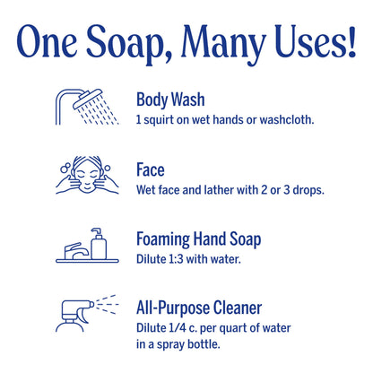 Dr. Bronner’s - Pure-Castile Liquid Soap (Citrus, 946 mL) - Made with Organic Oils, 18-in-1 Uses: Face, Body, Hair, Laundry, Pets and Dishes, Concentrated, Vegan, Non-GMO - Available at All In One Marketplace Canada