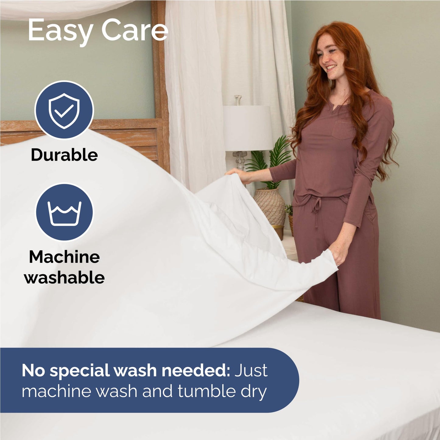 Full Size 4 Piece Sheet Set - Comfy Breathable & Cooling Sheets - Hotel Luxury Bed Sheets for Women and Men - Deep Pockets, Microfiber, Extra Soft & Wrinkle Free - Antique White Oeko-Tex Bed Sheet Set