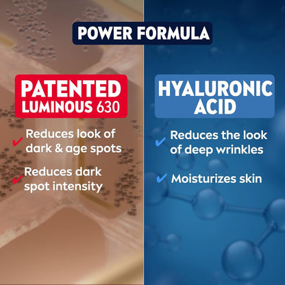 NIVEA MEN Anti Wrinkle 2-In-1 Power Serum for All Skin Types, Dark Spot Solution Face Serum for Men, With Luminous630 and Hyaluronic Acid to Reduce Deep Wrinkles and Dark Spots, 30mL