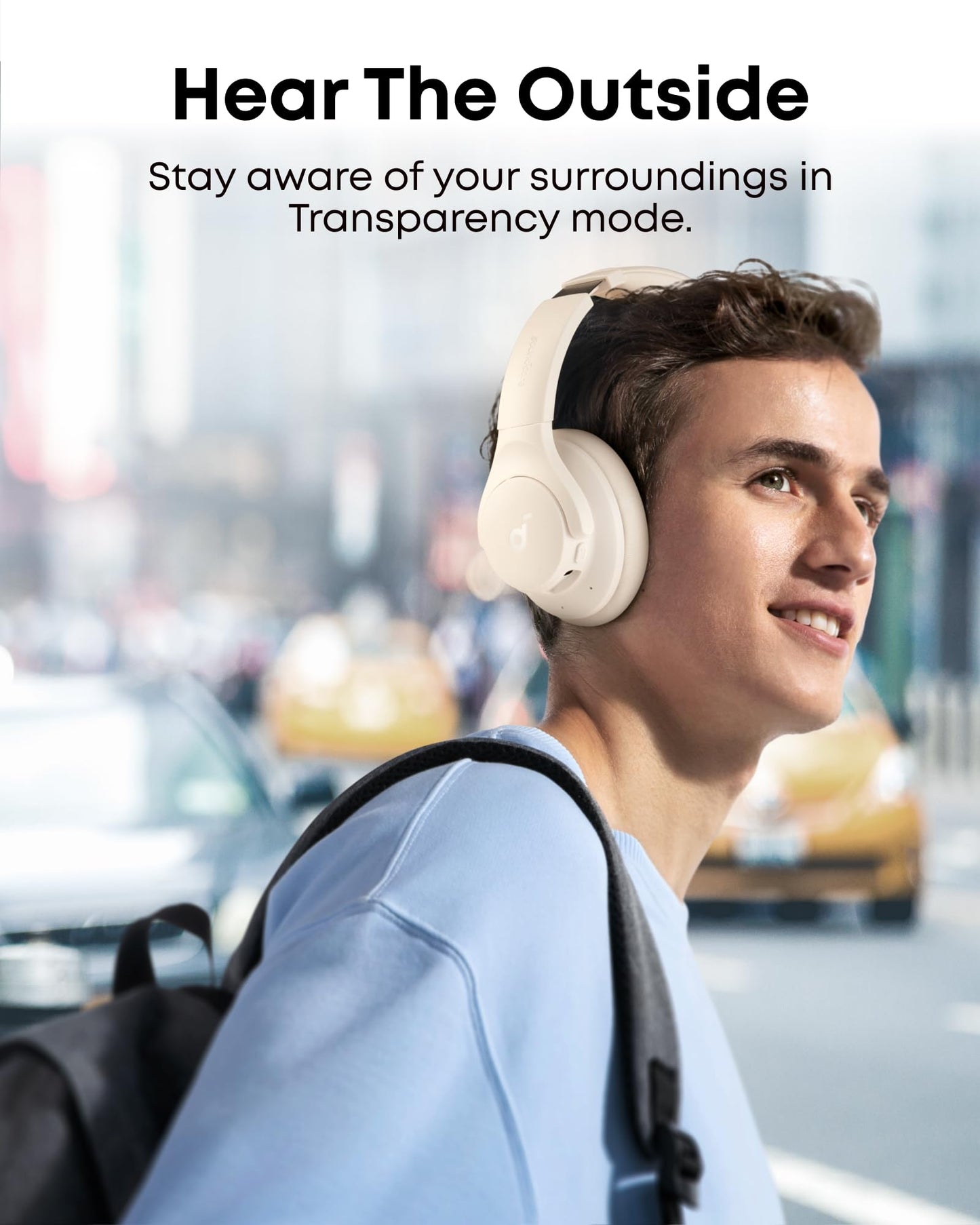 soundcore by Anker Q20i Hybrid Active Noise Cancelling Headphones, Wireless Over-Ear Bluetooth, 40H Long ANC Playtime, Hi-Res Audio, Big Bass, Customize via an App, Transparency Mode, Ideal for Travel