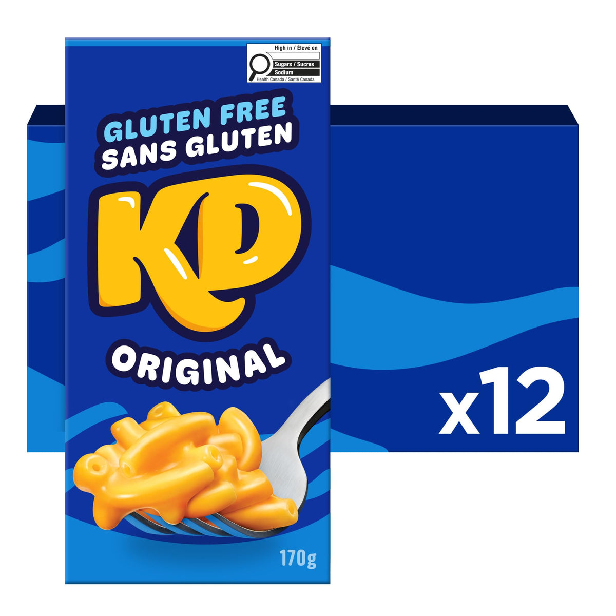 KD Gluten Free Original Mac & Cheese Macaroni and Cheese Dinner, 170 g Box (Pack of 12)