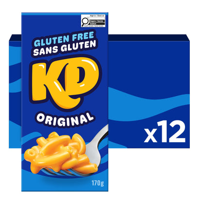 KD Gluten Free Original Mac & Cheese Macaroni and Cheese Dinner, 170 g Box (Pack of 12)