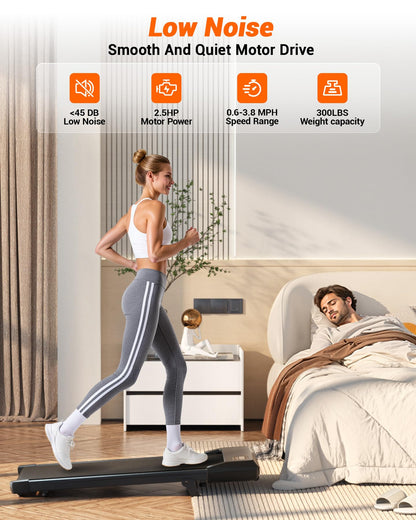 DeerRun 3-in-1 Incline Walking Pad, Under Desk Treadmill with 6% Incline, 2.5HP Quiet Portable Walking Machine for Home Office, 300 lbs Capacity, LED Display & Smart App, Ready-to-Use 🍁 All In One Marketplace Canada