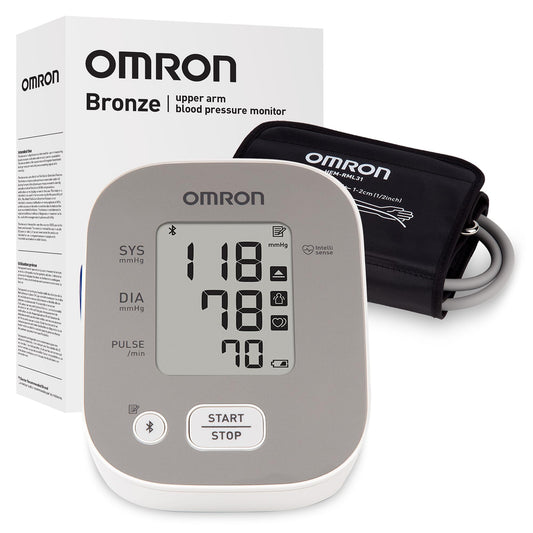 OMRON Bronze Upper Arm Blood Pressure Monitor - Clinically Validated Blood Pressure Arm Cuff - Use OMRON Connect App for Unlimited Measurements - Available at All In One Marketplace Canada