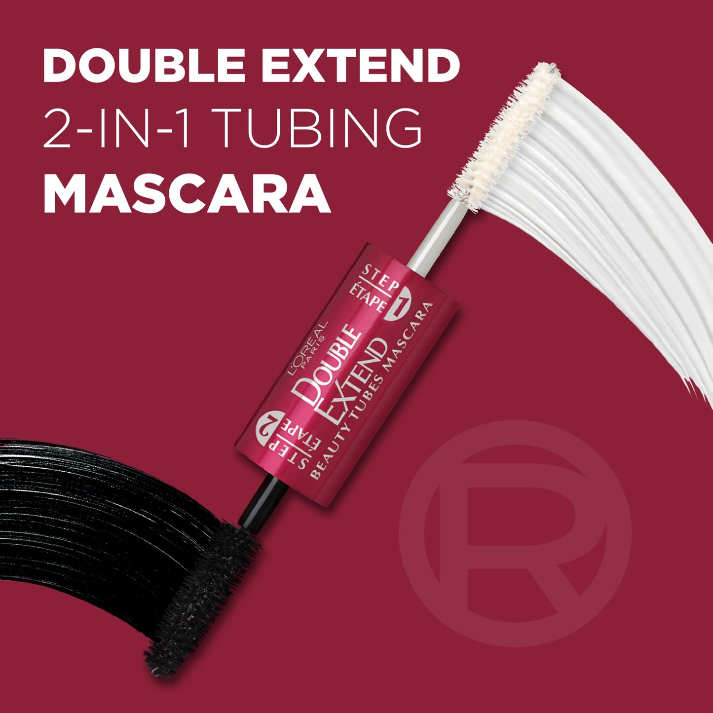 L’Oréal Paris Double Extend Tubing Mascara, Smudge-Free Formula Nourish Lashes, Beauty Tubes Lengthening, Blackest Black, 5ml - Available at All In One Marketplace Canada
