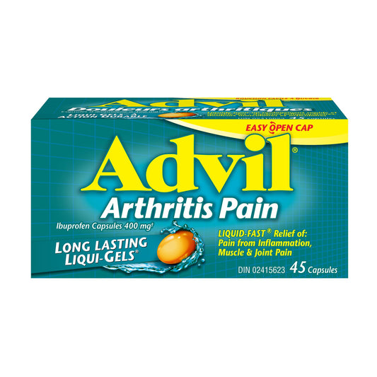 Advil Arthritis Pain (45 Count) 400 mg ibuprofen, Inflammation and Temporary Pain Reliever - Available at All In One Marketplace Canada