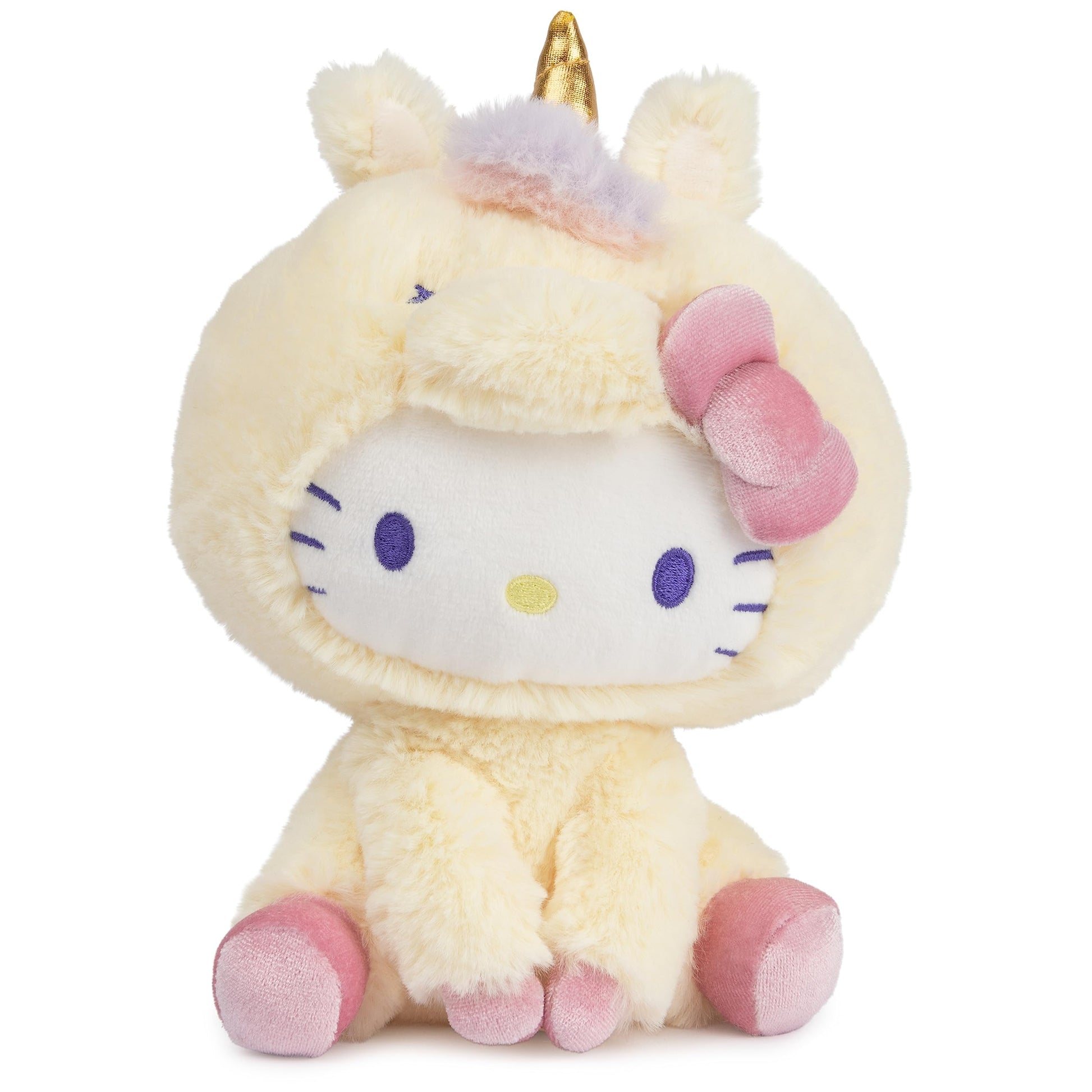 GUND Sanrio Hello Kitty Unicorn Plush Toy, Premium Stuffed Animal for Ages 1 and Up, Yellow, 6” GUND