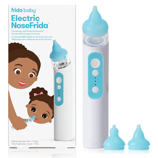 Frida Baby Electric NoseFrida Nasal Aspirator for Baby, Nose Sucker for Baby & Toddler, Upgraded Nasal Aspirator for Congestion Relief with 3 Suction Levels, 2 Silicone Tips, USB - Available at All In One Marketplace Canada