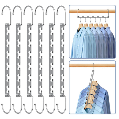 Space Saving Hangers, Magic Closet Organizer for Winter Coats & Spring Seasonal Storage, Heavy Duty Hanger Rack Holds 30Lbs, Apartment Dorm Small Closet Essentials, 6 Pack 🍁 All In One Marketplace Canada