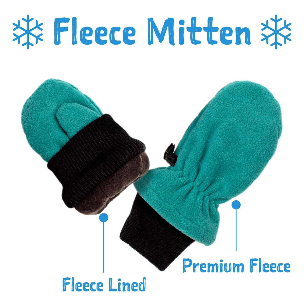 Jan & Jul Fleece Winter Mittens for Toddlers (Navy, M) 🍁 All In One Marketplace Canada