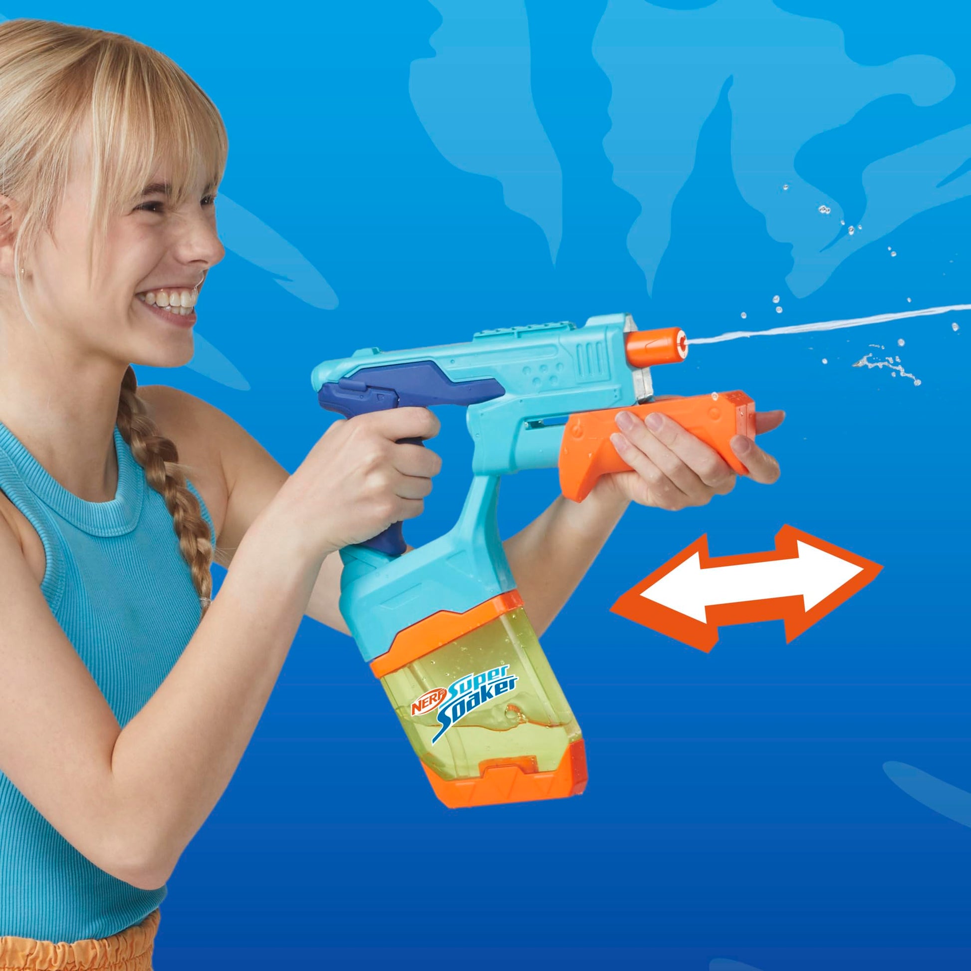 Nerf Super Soaker Dunk-Fill 2-Pack, 2 Water Blasters, Easy Instant Fill Tanks, Just Dunk & Go, 10.1 Fluid Ounce Tanks, Water Toys, Ages 6+ Nerf