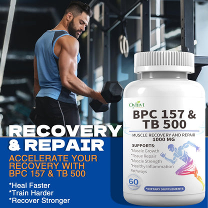 BPC-157 and TB 500 Capsules, supports muscle growth, tissue repair, strength,BPC-157 and TB 500for Muscle and Workout Recovery, 60-Capsule Bottle - Available at All In One Marketplace Canada