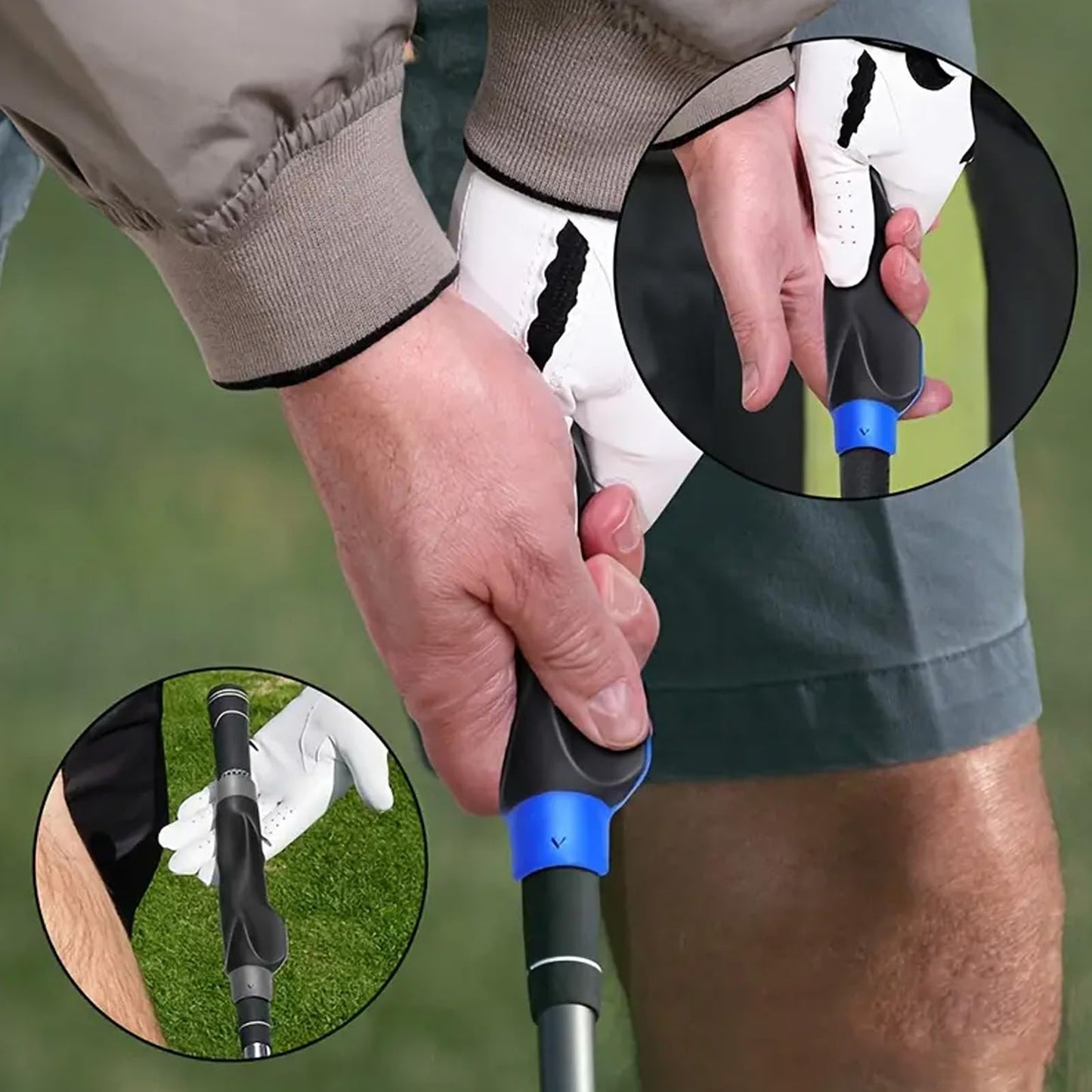 Golf Training Grip Club Corrector, Improves Swing Alignment and Hand Positioning for Practice or Home Training
