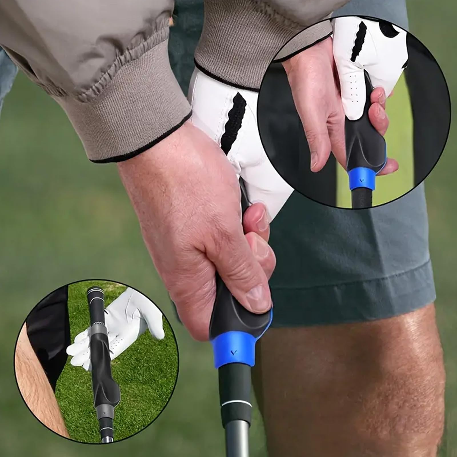 Golf Training Grip Club Corrector, Improves Swing Alignment and Hand Positioning for Practice or Home Training