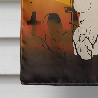 Caroline's Treasures BB4336CHF Halloween Poodle White Flag Canvas House Size, Large, Multicolor