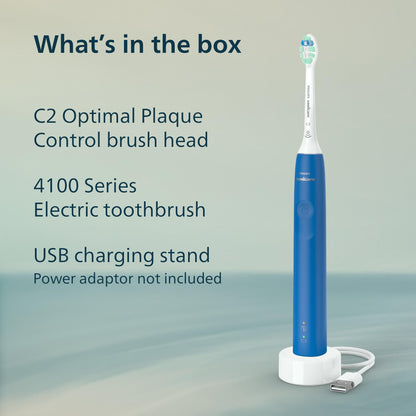 Philips Sonicare 4100 Rechargeable Electric Toothbrush, Azure Blue, HX3681/27